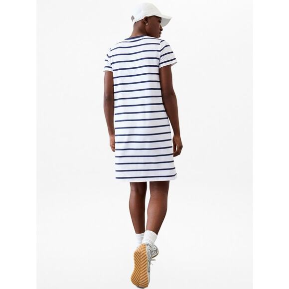 ATHLETA Women's Essential Tee Dress Size XS In Navy Stripes - Picture 3 of 11